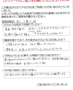 アンケートの原本が表示されています。