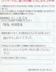 アンケートの原本が表示