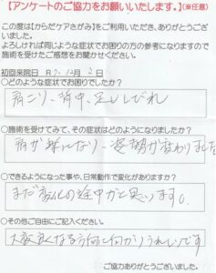 アンケートの原本が表示されている